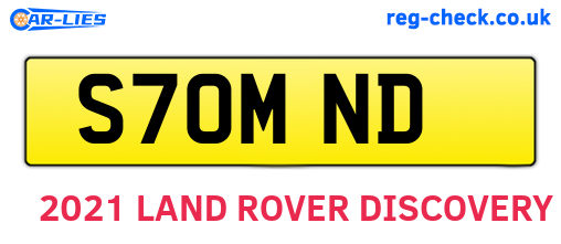 S70MND are the vehicle registration plates.