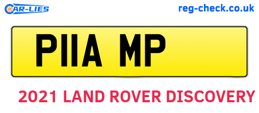 P11AMP are the vehicle registration plates.