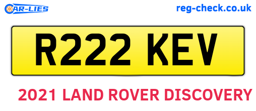 R222KEV are the vehicle registration plates.