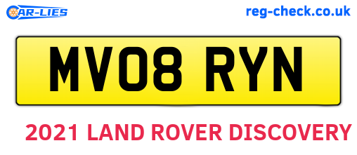 MV08RYN are the vehicle registration plates.