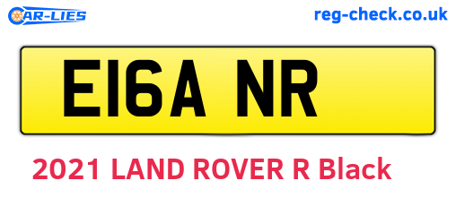E16ANR are the vehicle registration plates.