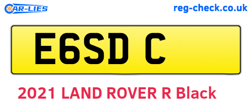 E6SDC are the vehicle registration plates.