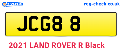 JCG88 are the vehicle registration plates.