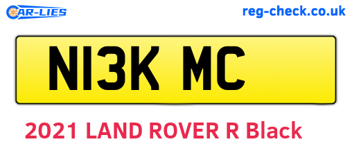 N13KMC are the vehicle registration plates.