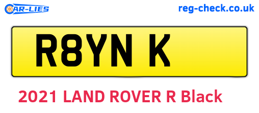 R8YNK are the vehicle registration plates.