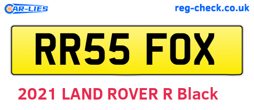 RR55FOX are the vehicle registration plates.