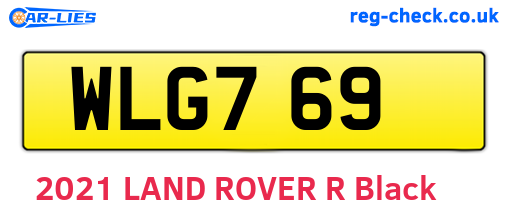 WLG769 are the vehicle registration plates.
