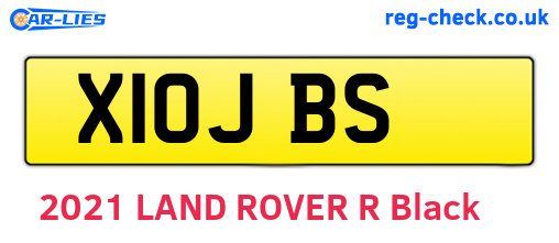 X10JBS are the vehicle registration plates.