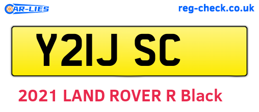 Y21JSC are the vehicle registration plates.