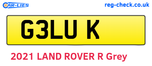 G3LUK are the vehicle registration plates.