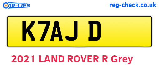 K7AJD are the vehicle registration plates.