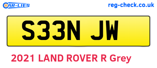 S33NJW are the vehicle registration plates.