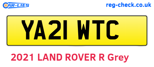 YA21WTC are the vehicle registration plates.