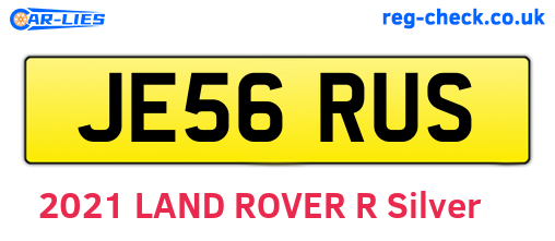 JE56RUS are the vehicle registration plates.