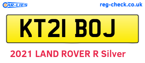 KT21BOJ are the vehicle registration plates.
