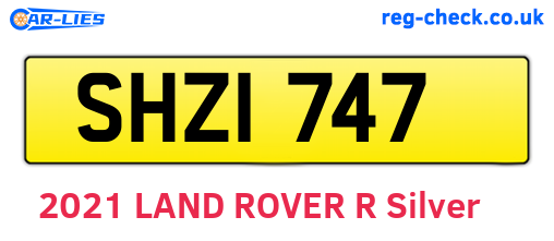 SHZ1747 are the vehicle registration plates.