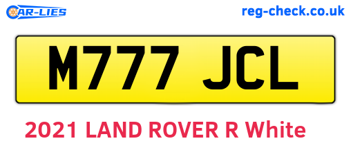 M777JCL are the vehicle registration plates.