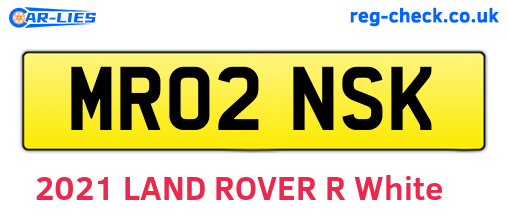MR02NSK are the vehicle registration plates.