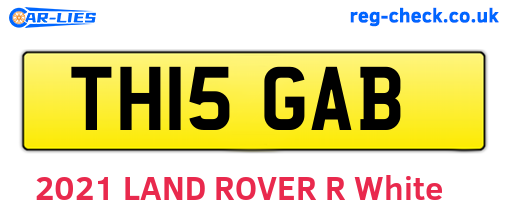 TH15GAB are the vehicle registration plates.
