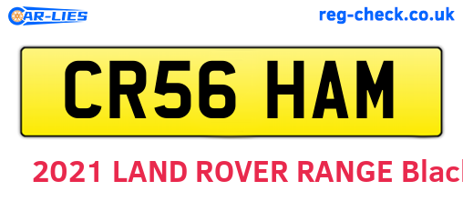 CR56HAM are the vehicle registration plates.