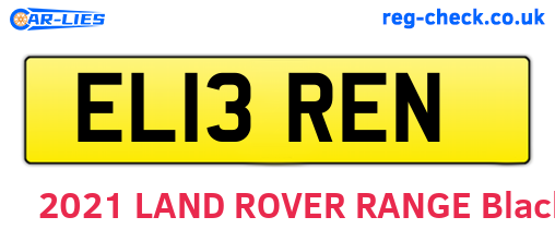 EL13REN are the vehicle registration plates.