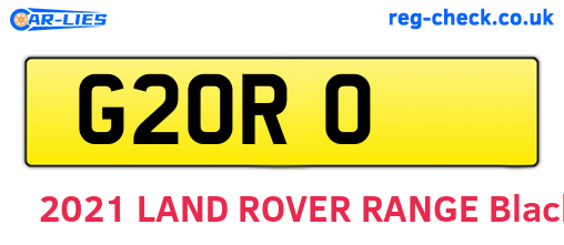 G2ORO are the vehicle registration plates.