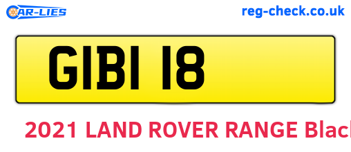 GIB118 are the vehicle registration plates.