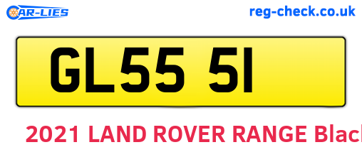 GL5551 are the vehicle registration plates.