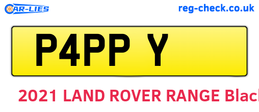 P4PPY are the vehicle registration plates.