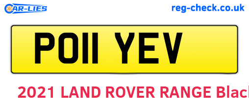 PO11YEV are the vehicle registration plates.
