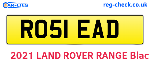RO51EAD are the vehicle registration plates.