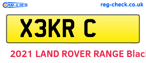 X3KRC are the vehicle registration plates.