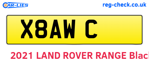 X8AWC are the vehicle registration plates.