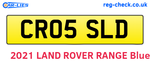 CR05SLD are the vehicle registration plates.