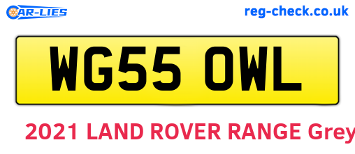 WG55OWL are the vehicle registration plates.