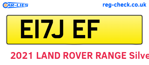 E17JEF are the vehicle registration plates.