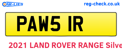 PAW51R are the vehicle registration plates.