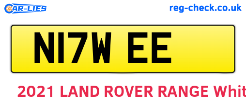 N17WEE are the vehicle registration plates.
