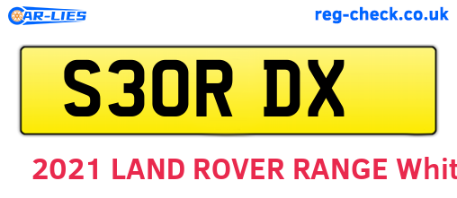 S30RDX are the vehicle registration plates.