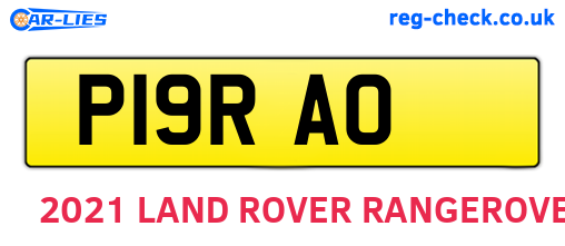 P19RAO are the vehicle registration plates.
