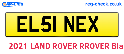EL51NEX are the vehicle registration plates.