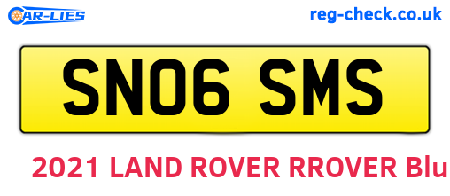 SN06SMS are the vehicle registration plates.