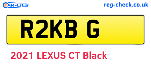R2KBG are the vehicle registration plates.
