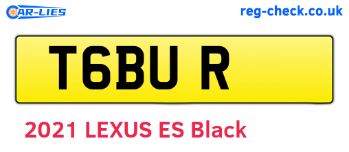 T6BUR are the vehicle registration plates.