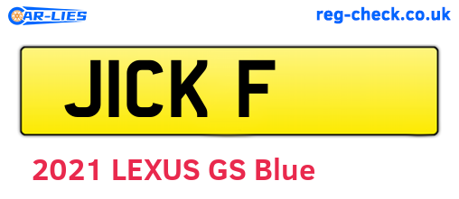J1CKF are the vehicle registration plates.