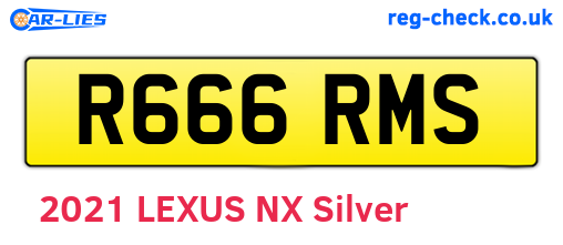 R666RMS are the vehicle registration plates.