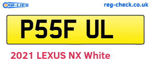 P55FUL are the vehicle registration plates.