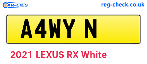 A4WYN are the vehicle registration plates.