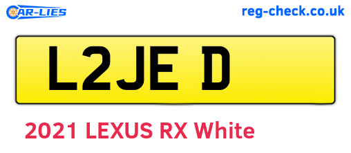 L2JED are the vehicle registration plates.