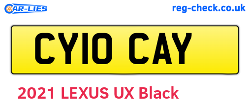 CY10CAY are the vehicle registration plates.